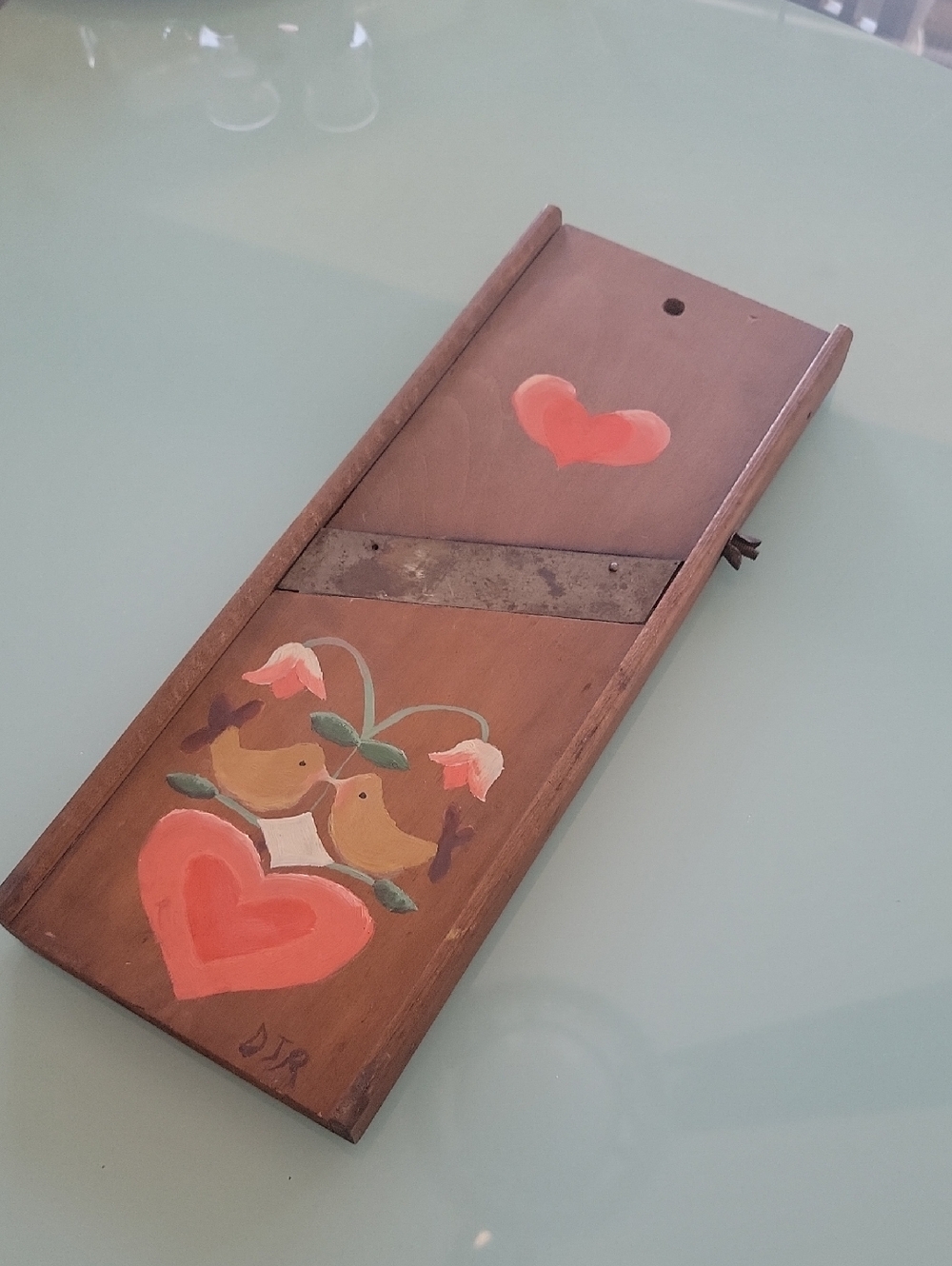 Vintage/antique Mandolin turned Hand-Painted Wooden Wall Deco.